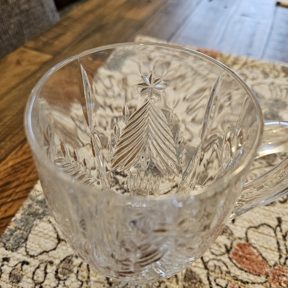 Mikasa Crystal Christmas Tree Footed Irish Coffee Mug Single Replacement 7" - Picture 6 of 8
